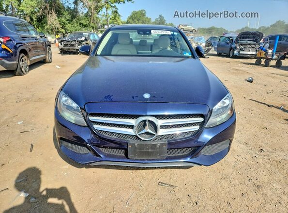 55SWF4KB4HU207159 2017 MERCEDES-BENZ C Blue Widok z przodu