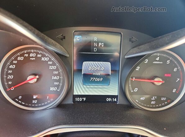 55SWF4KB4HU207159 2017 MERCEDES-BENZ C Blue Widok zestawu wskaźników