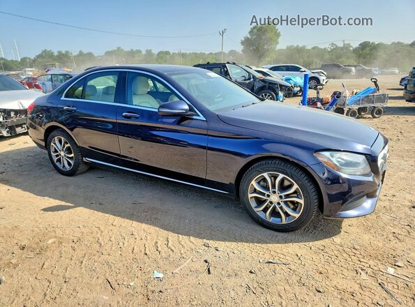 55SWF4KB4HU207159 2017 MERCEDES-BENZ C Blue Przód prawy
