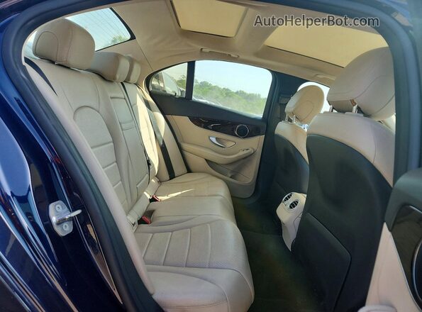 55SWF4KB4HU207159 2017 MERCEDES-BENZ C Blue Widok tylnych siedzeń