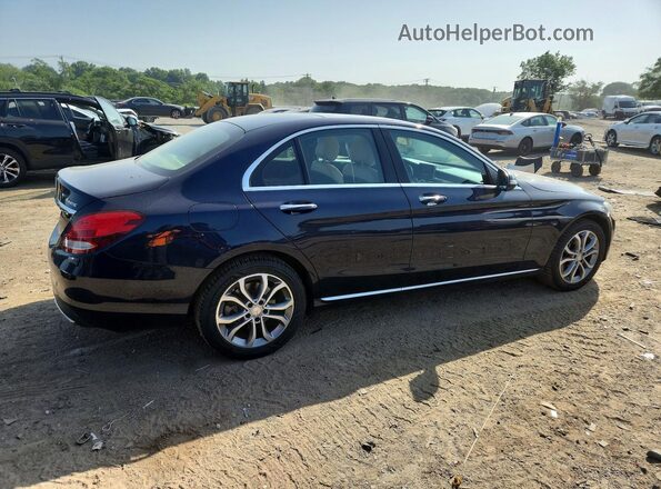55SWF4KB4HU207159 2017 MERCEDES-BENZ C Blue Tył prawy