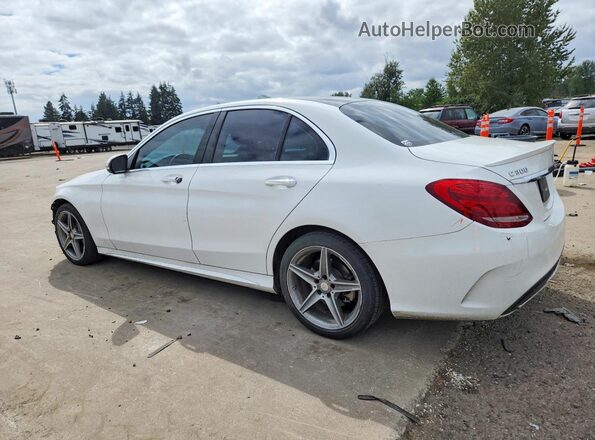 55SWF4KB4HU208084 2017 MERCEDES-BENZ C Белый Задняя левая четверть