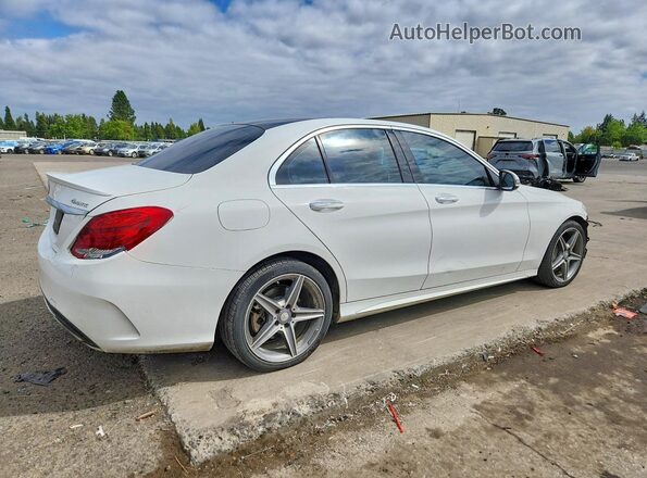 55SWF4KB4HU208084 2017 MERCEDES-BENZ C Белый Задняя правая четверть