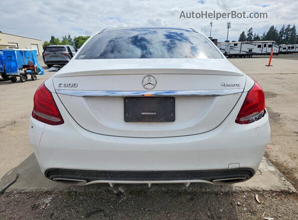 55SWF4KB4HU208084 2017 MERCEDES-BENZ C Белый Вид сзади