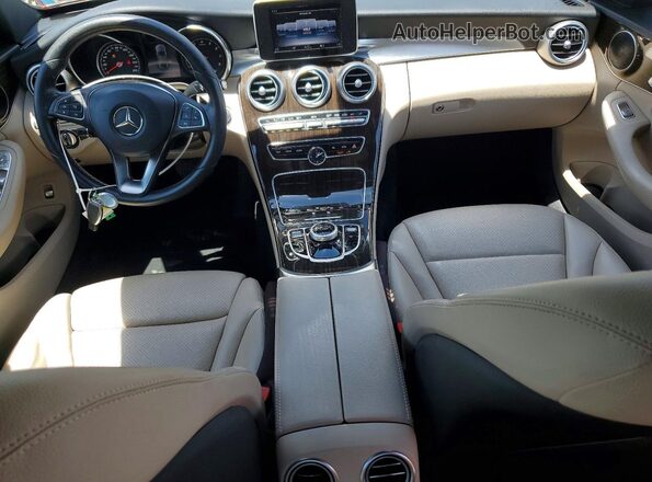 55SWF4KB4JU249563 2018 MERCEDES-BENZ C Black Dashboard view