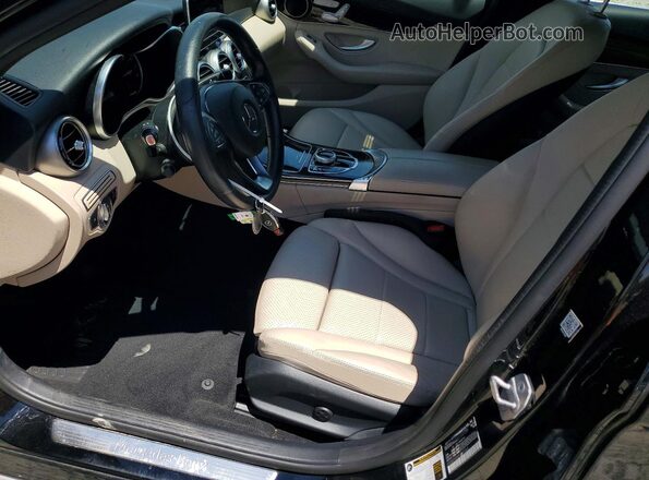 55SWF4KB4JU249563 2018 MERCEDES-BENZ C Black Front interior view