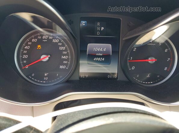 55SWF4KB4JU249563 2018 MERCEDES-BENZ C Black Instrument cluster view