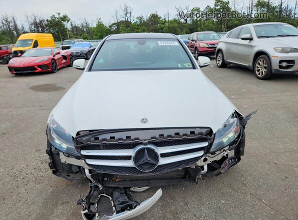 55SWF4KB4JU278917 2018 MERCEDES-BENZ C White Front view