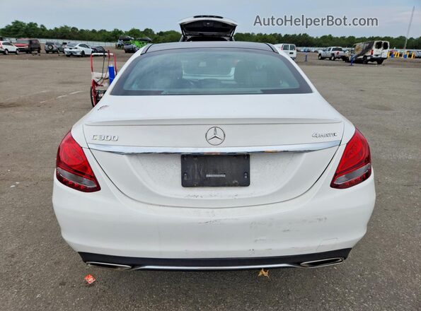 55SWF4KB4JU278917 2018 MERCEDES-BENZ C White Rear view
