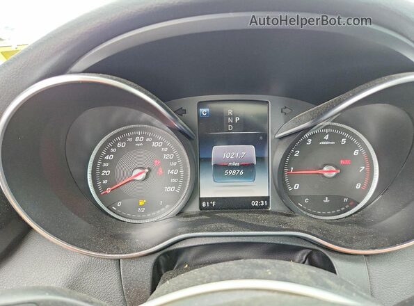 55SWF4KB4JU278917 2018 MERCEDES-BENZ C White Instrument cluster view
