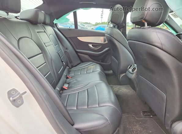 55SWF4KB4JU278917 2018 MERCEDES-BENZ C White Rear seats view