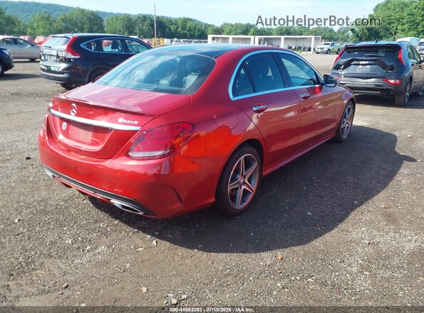 55SWF4KB5GU099679 2016 MERCEDES-BENZ C-CLASS Red Rear right