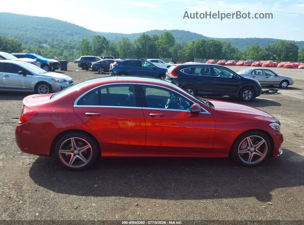 55SWF4KB5GU099679 2016 MERCEDES-BENZ C-CLASS Red Rear interior view