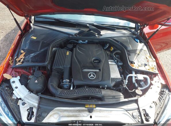 55SWF4KB5GU099679 2016 MERCEDES-BENZ C-CLASS Red Rear view
