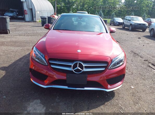 55SWF4KB5GU099679 2016 MERCEDES-BENZ C-CLASS Red Instrument cluster view