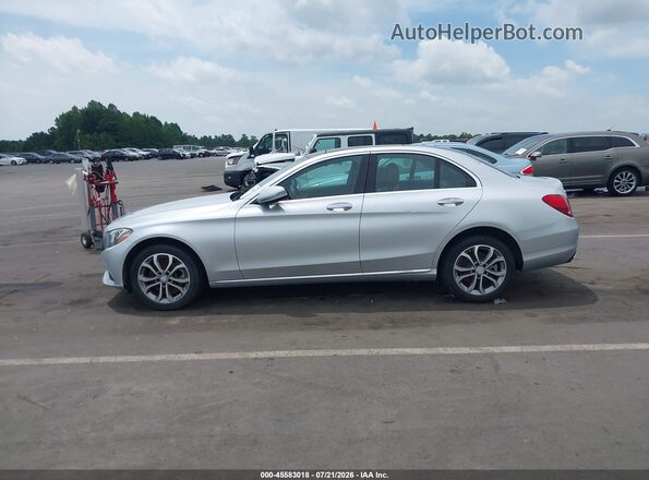 55SWF4KB5HU181509 2017 MERCEDES-BENZ C-CLASS Серебряный Панорамный вид салона 360°