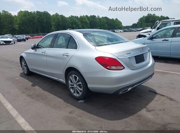 55SWF4KB5HU181509 2017 MERCEDES-BENZ C-CLASS Серебряный Задняя левая четверть