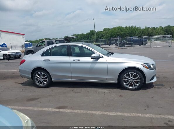 55SWF4KB5HU181509 2017 MERCEDES-BENZ C-CLASS Серебряный Вид задней части салона