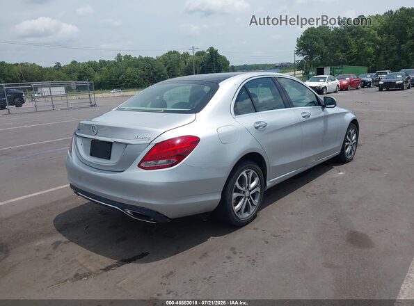 55SWF4KB5HU181509 2017 MERCEDES-BENZ C-CLASS Серебряный Задняя правая четверть