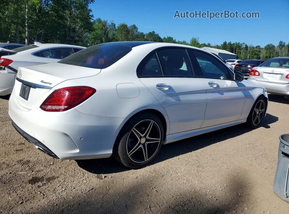 55SWF4KB5HU185026 2017 MERCEDES-BENZ C White Tył prawy