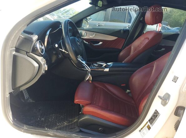 55SWF4KB5HU185026 2017 MERCEDES-BENZ C White Widok wnętrza z przodu