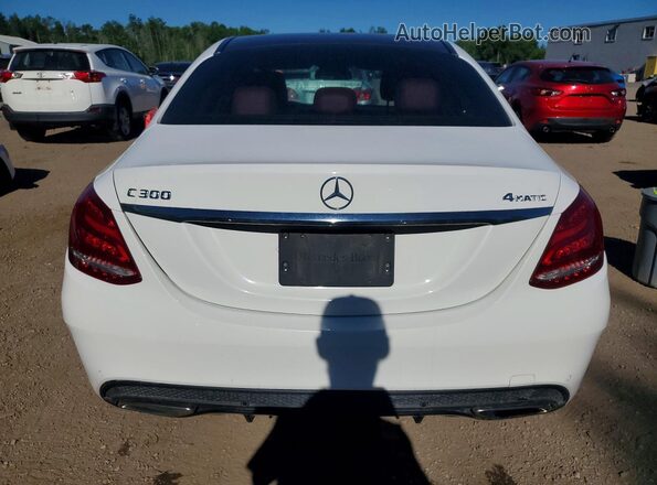 55SWF4KB5HU185026 2017 MERCEDES-BENZ C White Widok z tyłu
