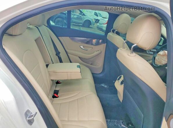 55SWF4KB5HU197015 2017 MERCEDES-BENZ C White Rear seats view