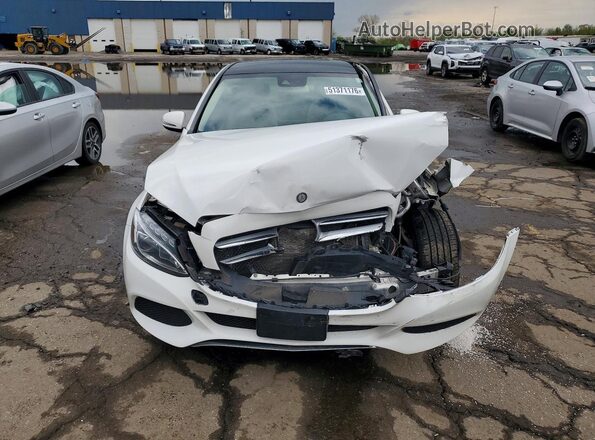 55SWF4KB5HU197015 2017 MERCEDES-BENZ C White Front view