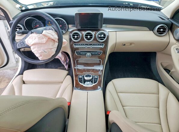 55SWF4KB5HU197015 2017 MERCEDES-BENZ C White Dashboard view