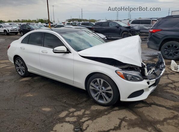 55SWF4KB5HU197015 2017 MERCEDES-BENZ C White Front right