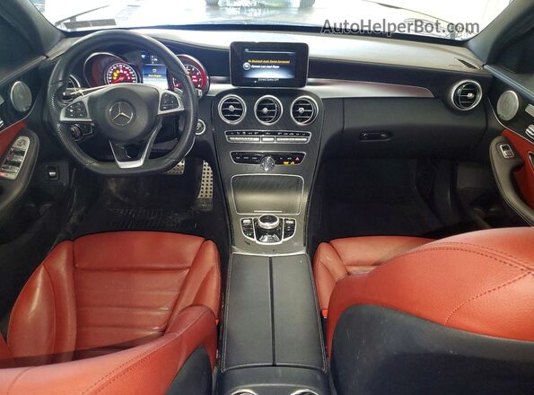 55SWF4KB5HU205422 2017 MERCEDES-BENZ C White Вид панелі приладів