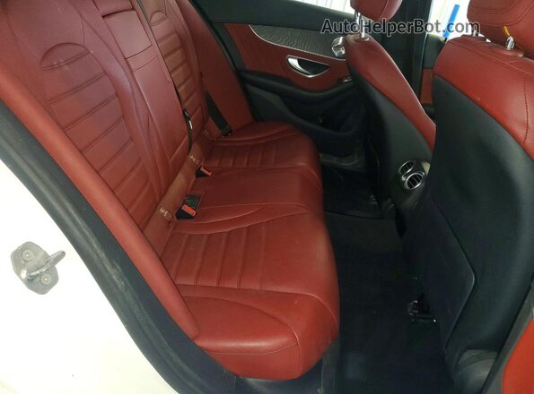 55SWF4KB5HU205422 2017 MERCEDES-BENZ C White Вид задніх сидінь