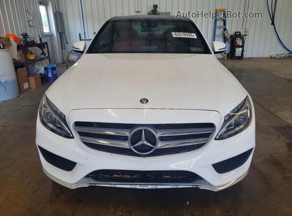 55SWF4KB5HU205422 2017 MERCEDES-BENZ C White Вид спереду