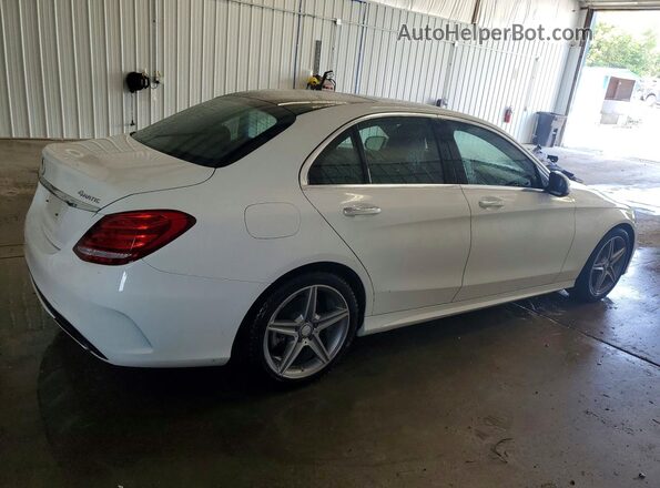 55SWF4KB5HU205422 2017 MERCEDES-BENZ C White Задня права чверть