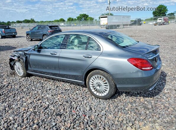 55SWF4KB5HU223273 2017 MERCEDES-BENZ C Gray Trasero izquierdo