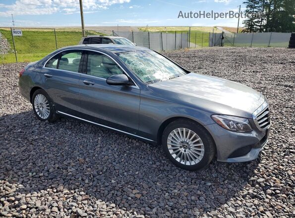 55SWF4KB5HU223273 2017 MERCEDES-BENZ C Gray Delantero derecho