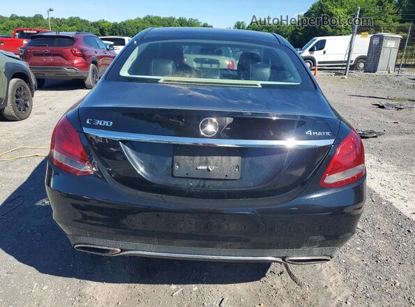 55SWF4KB5HU223936 2017 MERCEDES-BENZ C Black Вид ззаду