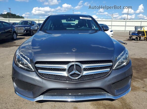 55SWF4KB5JU244923 2018 MERCEDES-BENZ C Gray Front view