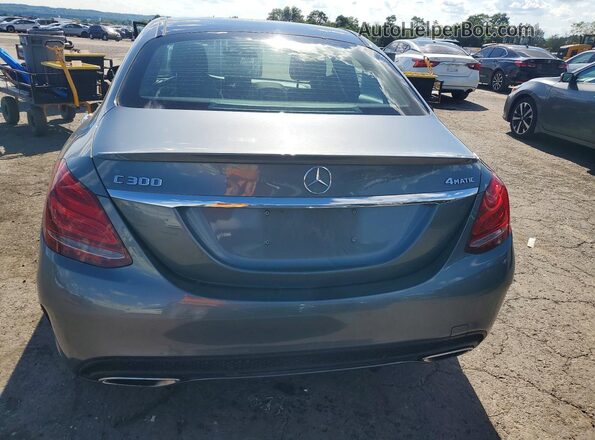 55SWF4KB5JU244923 2018 MERCEDES-BENZ C Gray Rear view