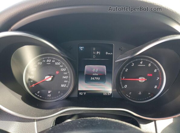 55SWF4KB5JU274925 2018 MERCEDES-BENZ C White Instrument cluster view