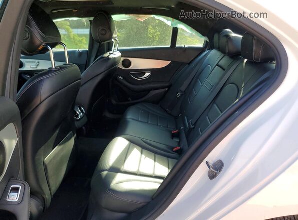 55SWF4KB5JU274925 2018 MERCEDES-BENZ C White Rear seats view