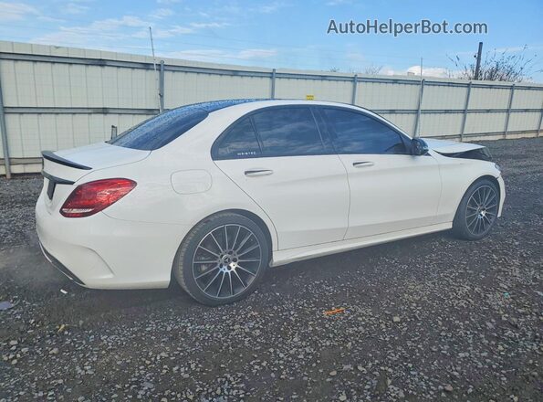 55SWF4KB5JU282488 2018 MERCEDES-BENZ C White Trasero derecho