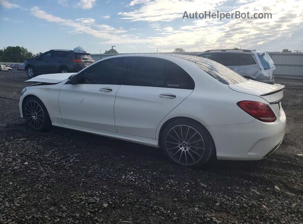 55SWF4KB5JU282488 2018 MERCEDES-BENZ C White Trasero izquierdo