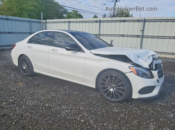 55SWF4KB5JU282488 2018 MERCEDES-BENZ C White Delantero derecho