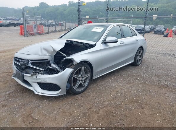 55SWF4KB6GU117557 2016 MERCEDES-BENZ C-CLASS Silver Przód lewy