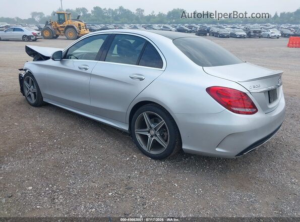 55SWF4KB6GU117557 2016 MERCEDES-BENZ C-CLASS Silver Tył lewy