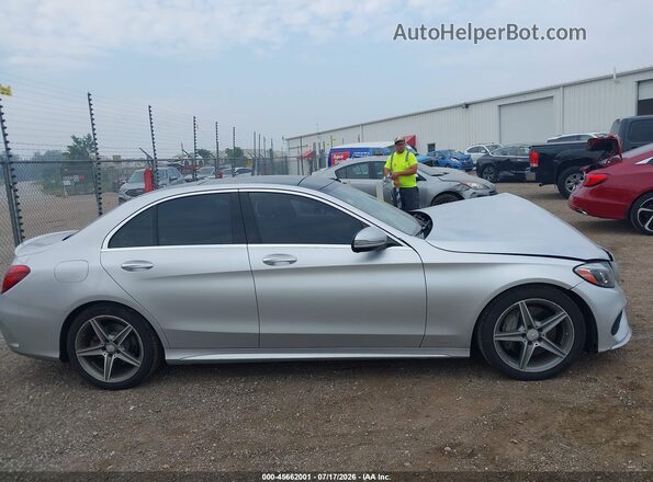 55SWF4KB6GU117557 2016 MERCEDES-BENZ C-CLASS Silver Widok wnętrza z tyłu