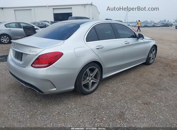 55SWF4KB6GU117557 2016 MERCEDES-BENZ C-CLASS Silver Tył prawy