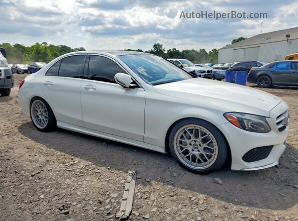 55SWF4KB6GU150607 2016 MERCEDES-BENZ C White Delantero derecho