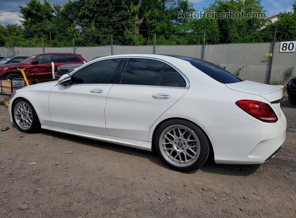 55SWF4KB6GU150607 2016 MERCEDES-BENZ C White Trasero izquierdo